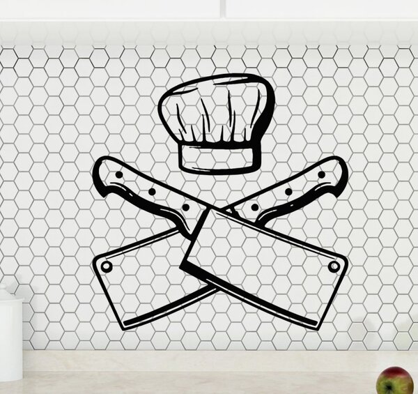 Samolepka na zeď Sekáčky na maso Barva: Černá, Rozměry samolepky ( šířka x výška ): 20 x 20 cm
