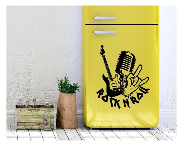 Samolepka na zeď Rock´n´roll Barva: Černá, Rozměry samolepky ( šířka x výška ): 30 x 36 cm