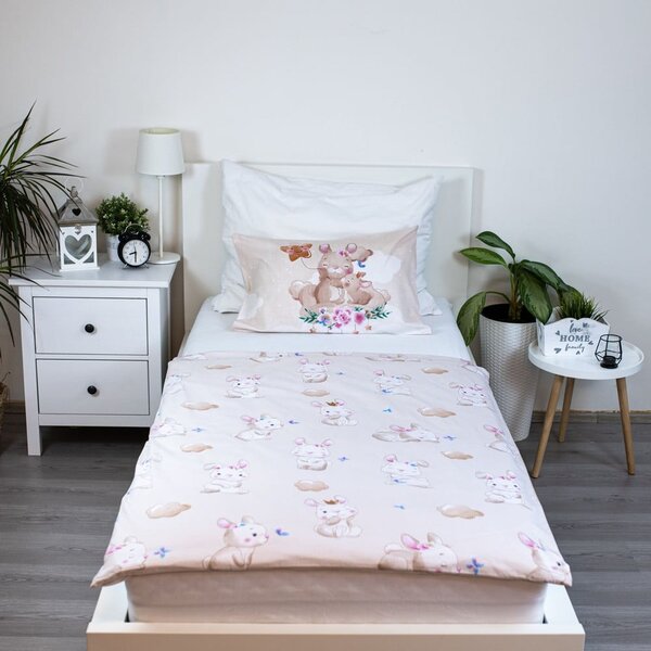 Žluté bavlněné dětské povlečení do postýlky 100x135 cm Bunny "Star" – Jerry Fabrics