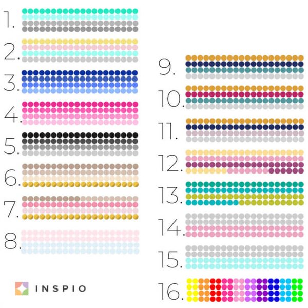 INSPIO-textilní přelepitelná samolepka - Samolepky na zeď - Tečky na stěnu v pastelových odstínech