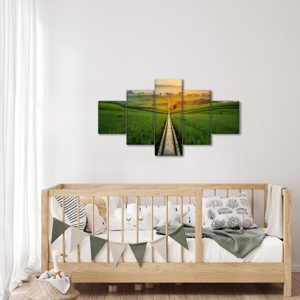 Obraz - Východ slunce nad údolím (125x70 cm)