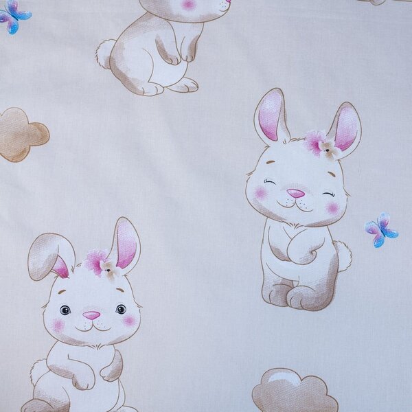 Žluté bavlněné dětské povlečení do postýlky 100x135 cm Bunny "Star" – Jerry Fabrics