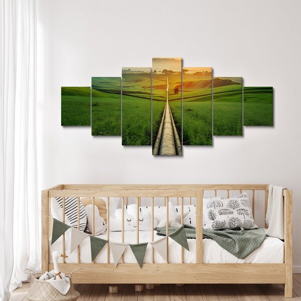 Obraz - Východ slunce nad údolím (210x100 cm)