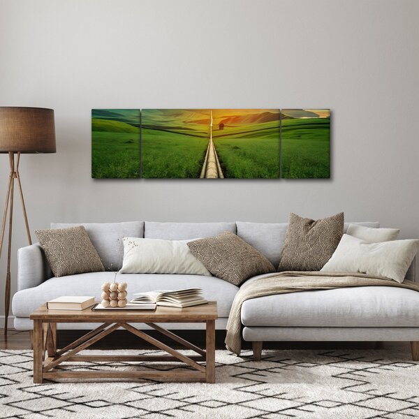 Obraz - Východ slunce nad údolím (170x50 cm)