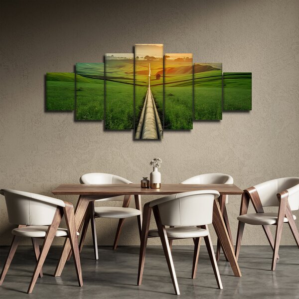 Obraz - Východ slunce nad údolím (210x100 cm)