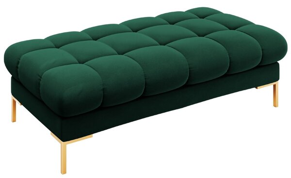 Zelená sametová lavice Micadoni Mamaia 133 cm