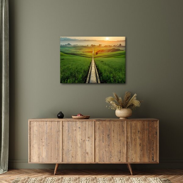 Obraz - Východ slunce nad údolím (70x50 cm)
