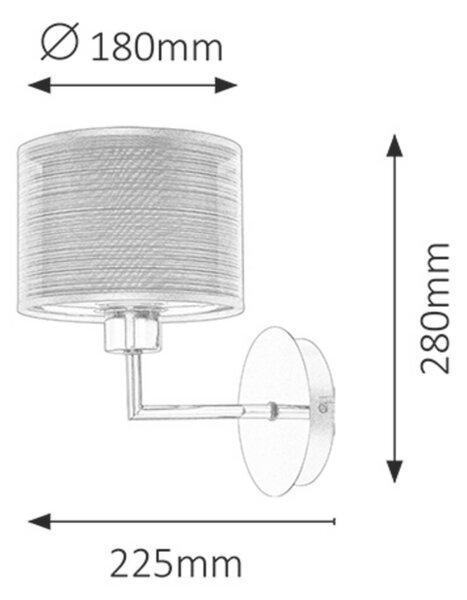 Rabalux nástěnné svítidlo Anastasia E27 1x MAX 60W chromová 2628
