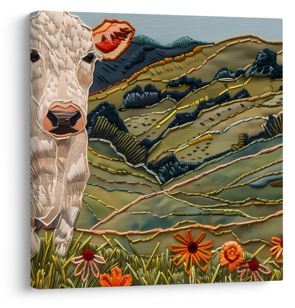 Obraz - Imitace pleteného motivu (30x30 cm)