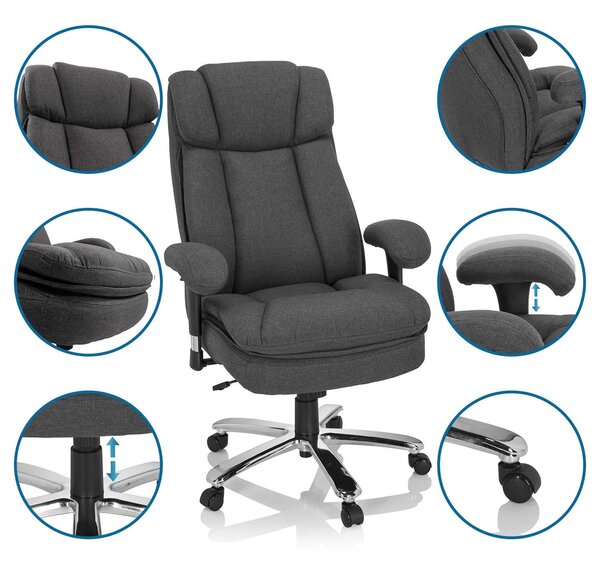 KANCELÁŘSKÉ KŘESLO, plochá tkanina, tmavě šedá MID.YOU - Kancelářská křesla, Online Only
