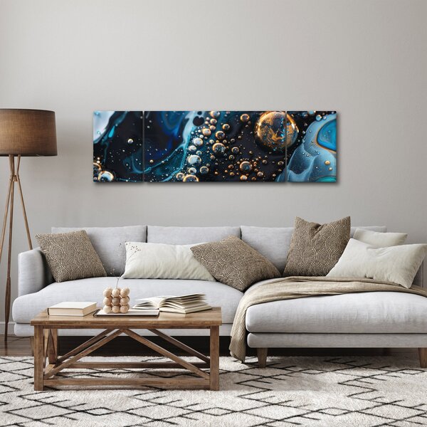 Obraz - Inkoustové kapky (170x50 cm)