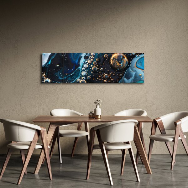 Obraz - Inkoustové kapky (170x50 cm)