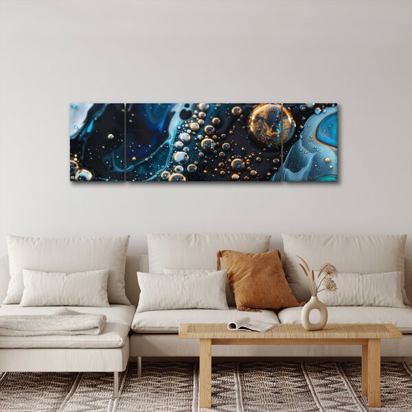 Obraz - Inkoustové kapky (170x50 cm)