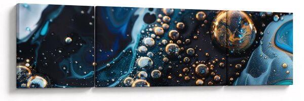 Obraz - Inkoustové kapky (170x50 cm)