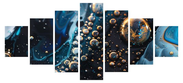 Obraz - Inkoustové kapky (210x100 cm)