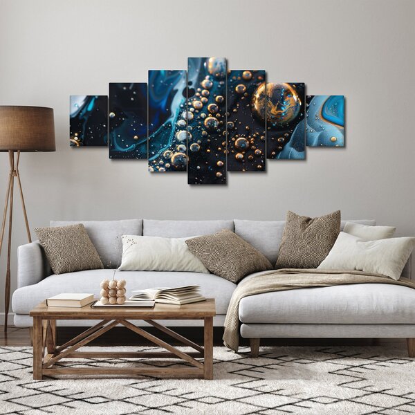 Obraz - Inkoustové kapky (210x100 cm)