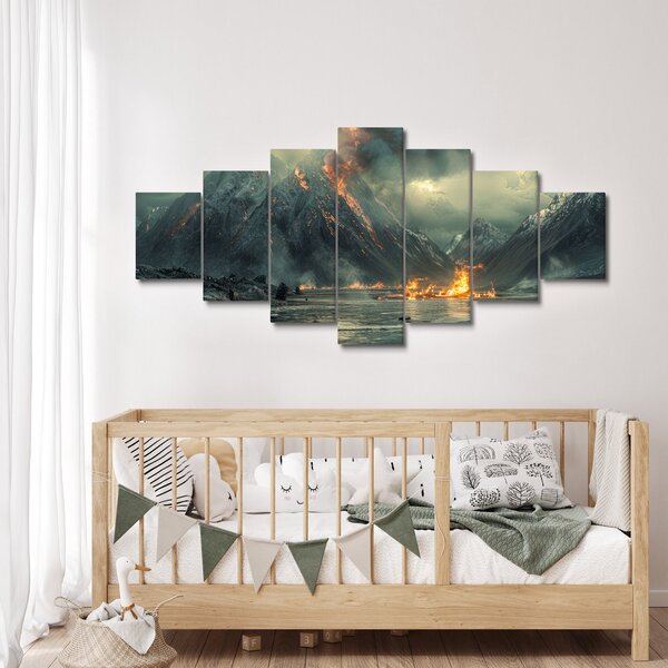Obraz - Erupce sopky (210x100 cm)