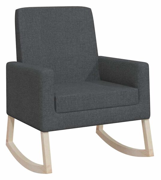 Houpací křeslo tmavě šedé textil 329416