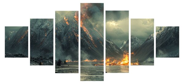 Obraz - Erupce sopky (210x100 cm)