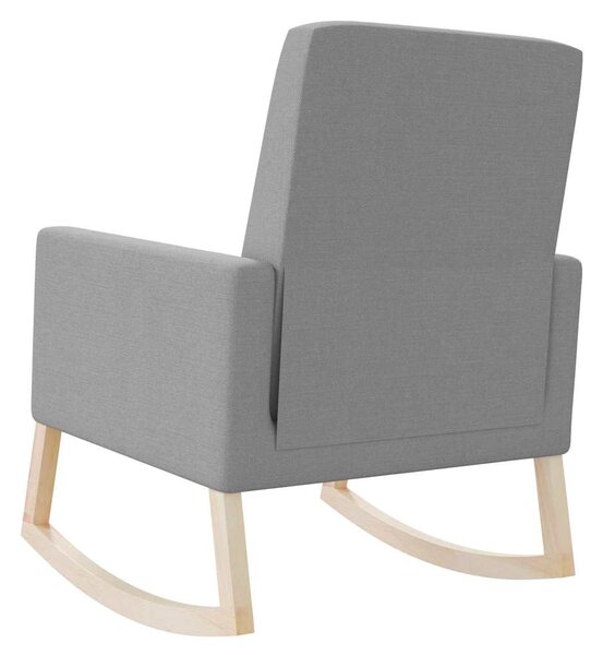 Houpací křeslo světle šedé textil 329415