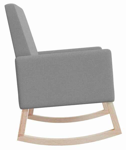 Houpací křeslo světle šedé textil 329415