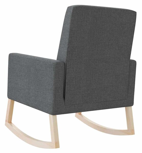 Houpací křeslo tmavě šedé textil 329416