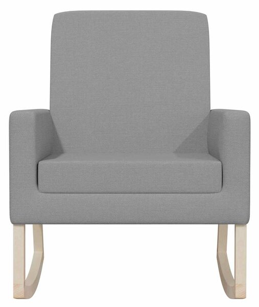 Houpací křeslo světle šedé textil 329415