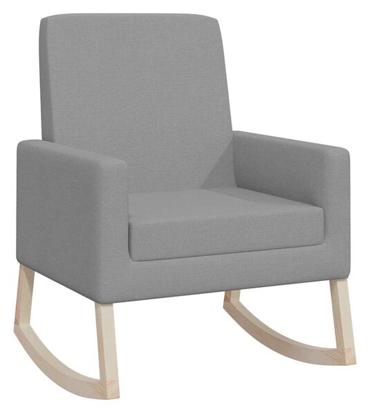 Houpací křeslo světle šedé textil 329415
