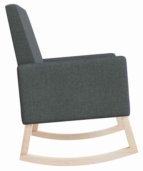 Houpací křeslo tmavě šedé textil 329416