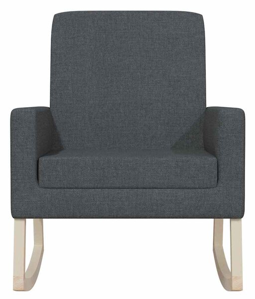 Houpací křeslo tmavě šedé textil 329416