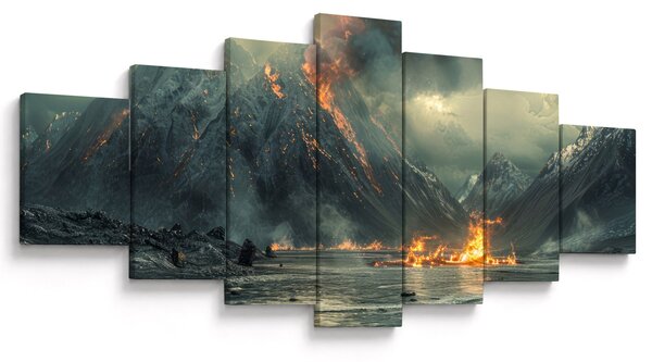 Obraz - Erupce sopky (210x100 cm)