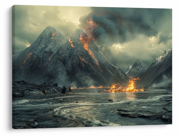 Obraz - Erupce sopky (70x50 cm)