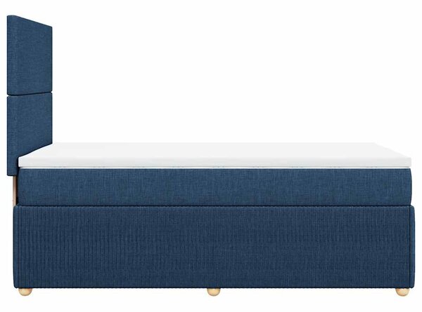 Box spring postel s matrací modrá 90x190 cm textil 3294210