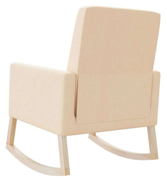 Houpací křeslo krémové textil 329424
