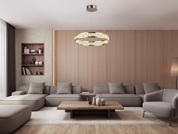 LED Stmívatelný lustr na lanku ENRIQUE LED/55W/230V 3000-6000K +dálkové ovládání