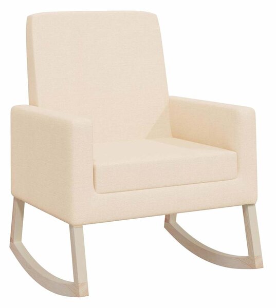 Houpací křeslo krémové textil 329424
