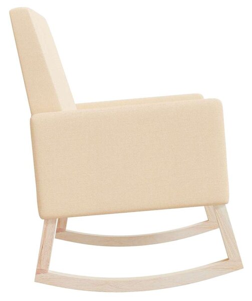 Houpací křeslo krémové textil 329424