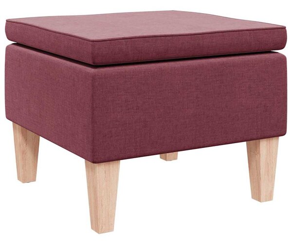 Stolička s dřevěnými nohami vínová textil 329428