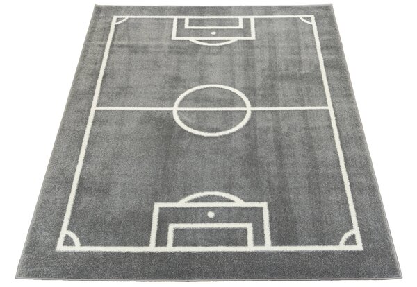 Makro Abra Dětský kusový koberec Lima 6333B Fotbalové hřiště šedý Rozměr: 120x170 cm