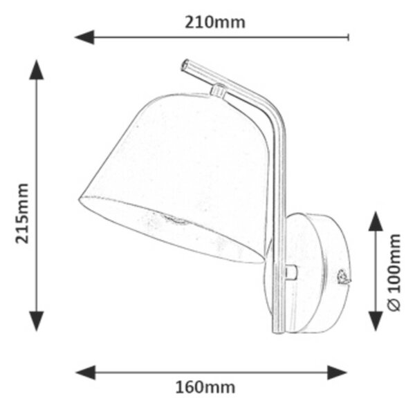 Rabalux nástěnné svítidlo Malia E14 1x MAX 25W šedá 3094