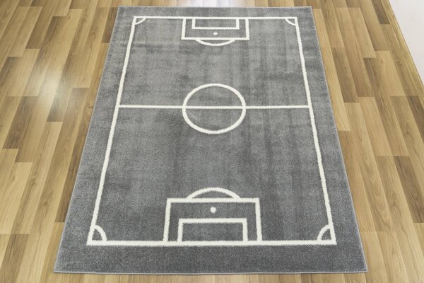 Makro Abra Dětský kusový koberec Lima 6333B Fotbalové hřiště šedý Rozměr: 120x170 cm