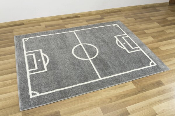 Makro Abra Dětský kusový koberec Lima 6333B Fotbalové hřiště šedý Rozměr: 120x170 cm