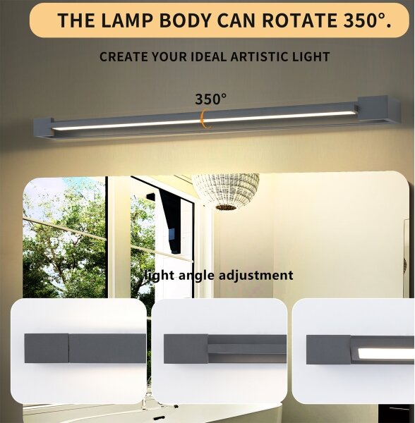 Brilagi - LED Koupel. osvětlení zrcadla AQUA LINE LED/24W/230V 90 cm IP44 antr