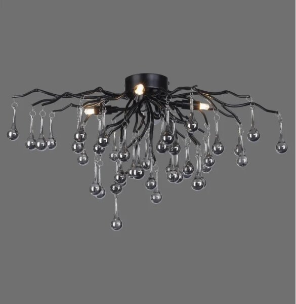Paul Neuhaus 8090-18 - Přisazený lustr ICICLE 4xG9/40W/230V 30x60 cm černá