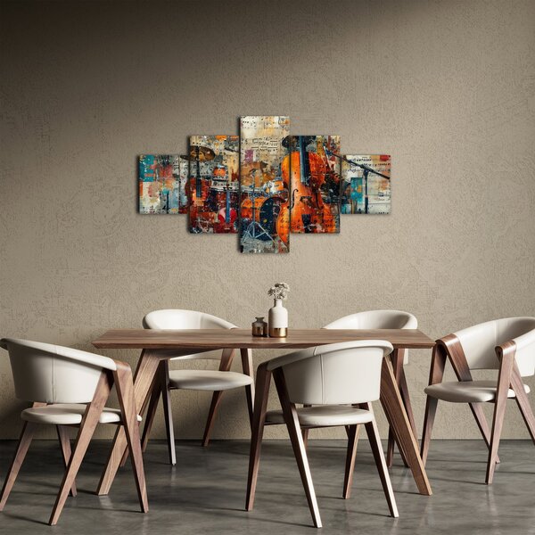 Obraz - Hudební nástroje (125x70 cm)