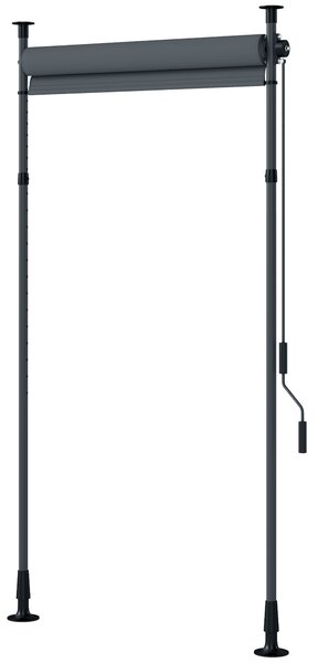 Vertikální markýza Outsunny 150 x 220-310 cm - Sklopná markýza s klikou pro ochranu před sluncem a větrem - Externí roleta pro balkon, terasu a zahrad