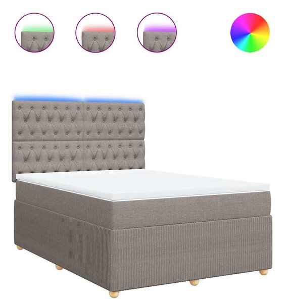 Box spring postel s matrací taupe 160x200 cm textil 3294418