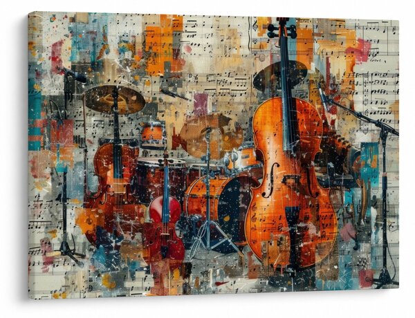 Obraz - Hudební nástroje (70x50 cm)