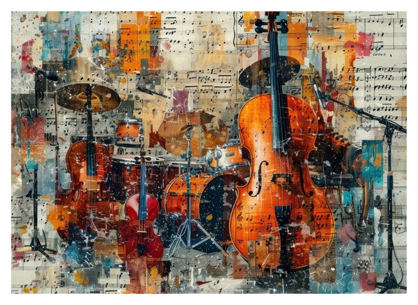 Obraz - Hudební nástroje (70x50 cm)