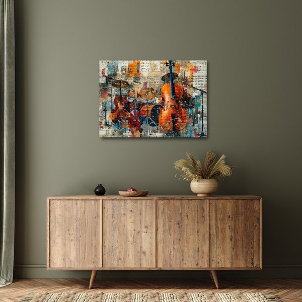 Obraz - Hudební nástroje (70x50 cm)